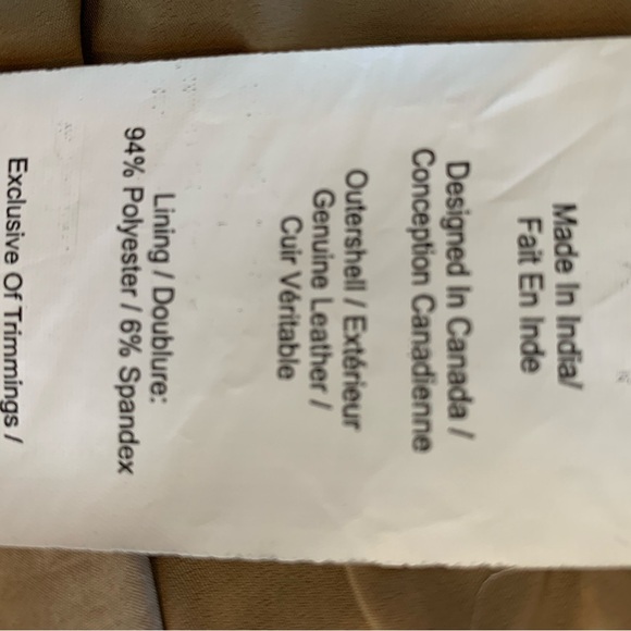 Danier Light Tan Soft Leather Jacket with Gold Hard-wear - Picture 6 of 7